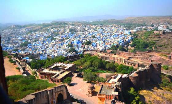 Blue City alongside Meherangarh Fort