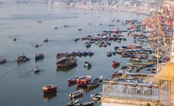 Varanasi or Banaras Ganga Ghat