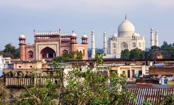 Agra Taj Mahal and city