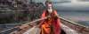 Holy Varanasi Man Ganges boat